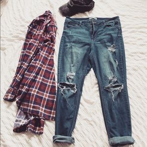 Ultra High Rise Skinny Ripped Jeans 14